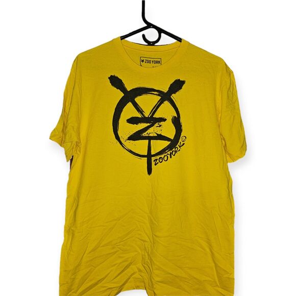 Zoo York T-shirt Yellow Large Graphic Skater Skate Tee Cotton Vintage - Picture 2 of 7